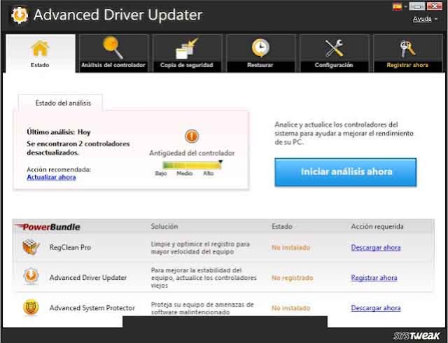 Descargar SysTweak Advanced Driver Updater Español