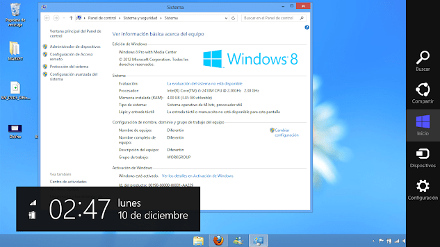 Windows 8 32 y 64 Bits Español