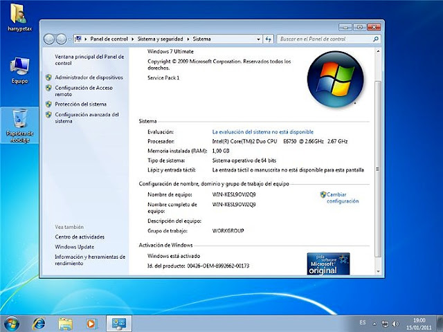 Windows 7 SP1 Total v2 (Pre-Activado TEU) [ISO] Español