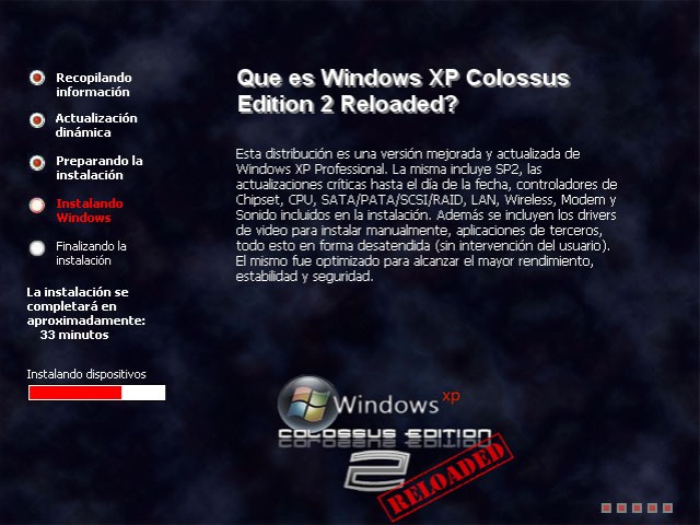 Windows XP Colossus 2.0 Reloaded [ISO] Español