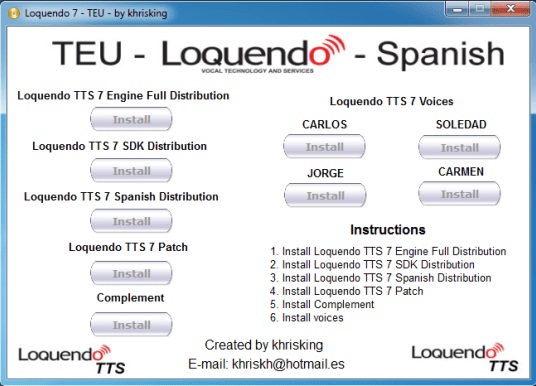 Descargar Voz Loquendo TTS Director 7 + Voces Español